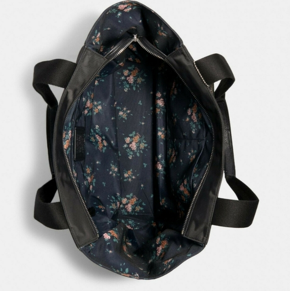 NEW WT COACH COURT BLACK NYLON SATCHEL TOTE - Picture 4 of 6